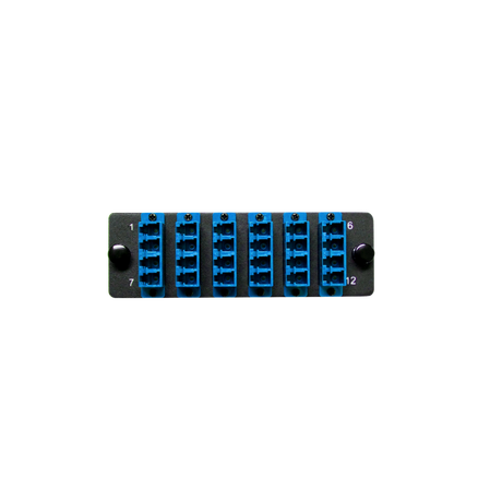 HDA Compatible Fiber Adapter Panel; 6 LC Quad Adapters/Ports