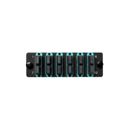 HDA Compatible Fiber Adapter Panel; 6 MTP Duplex Adapters/Ports