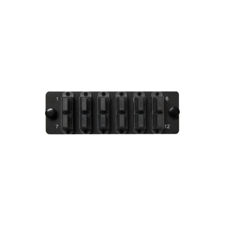 HDA Compatible Fiber Adapter Panel; 6 MTP Duplex Adapters/Ports