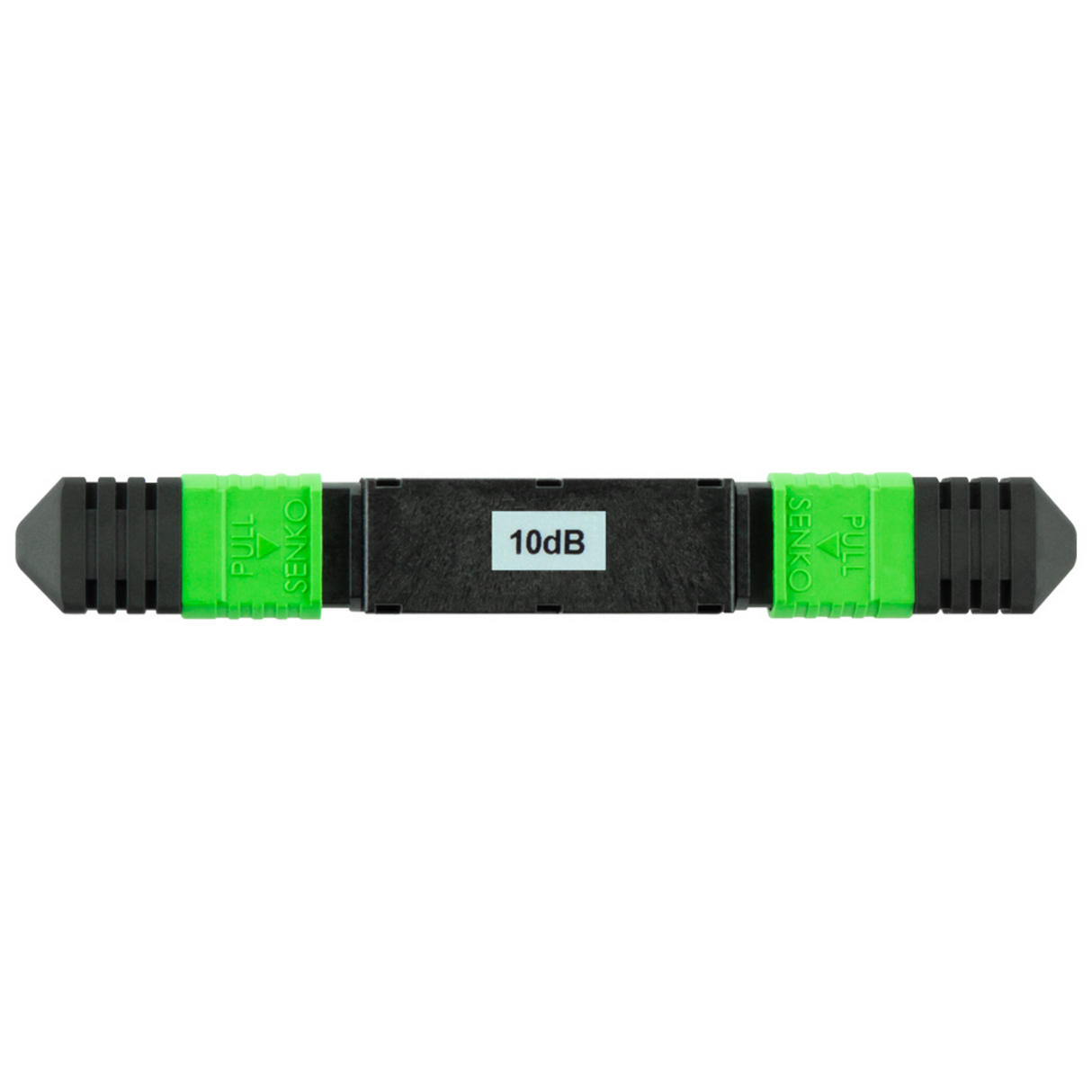 MPO/APC Fiber Optic Attenuator, 8 Fiber, Single Mode 9/125, Male-Female