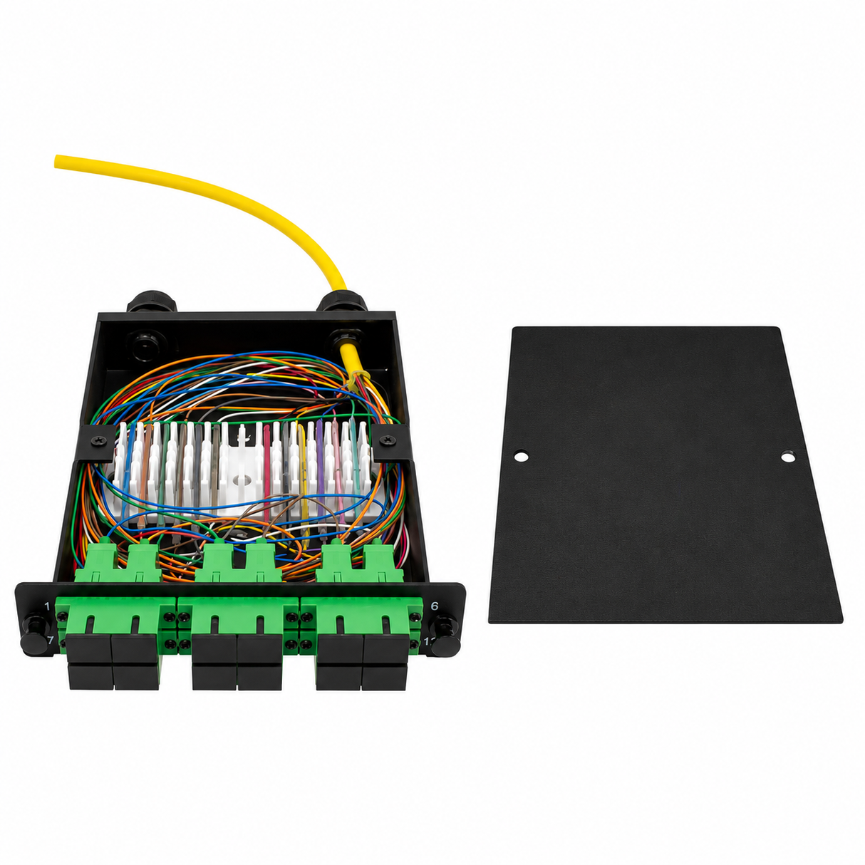 LGX Fiber Splice Cassette - OS2 with 6 Duplex SC/APC
