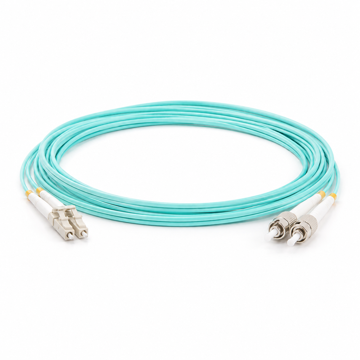 OM3 Duplex Fiber Patch Cables, LC - ST