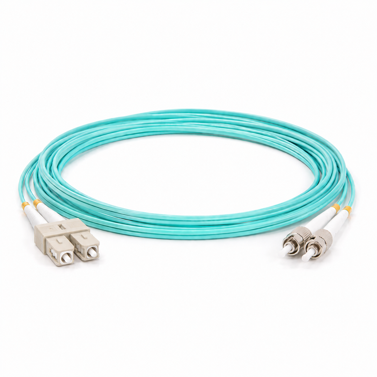 OM3 Duplex Fiber Patch Cables, SC - ST