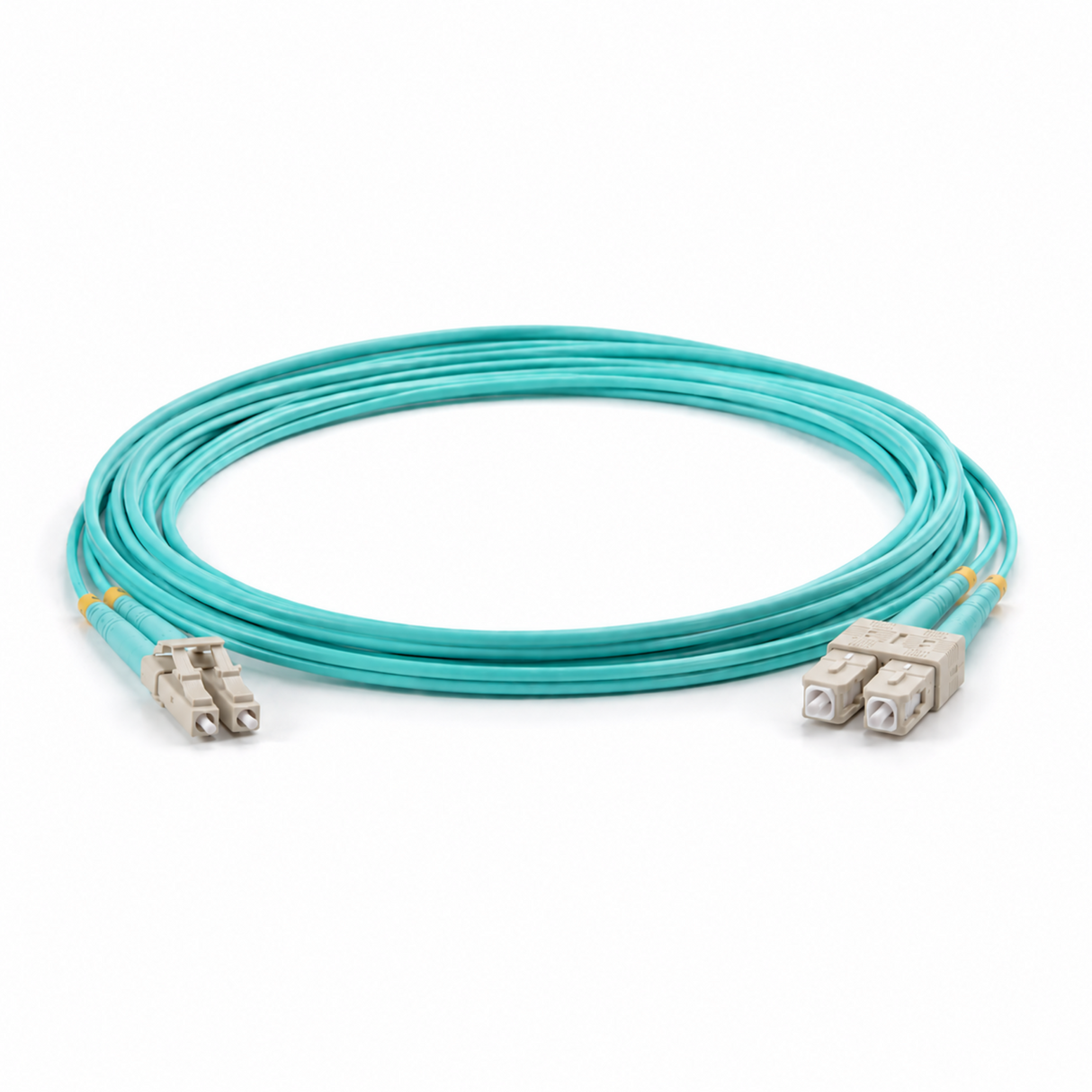 OM4 Duplex Fiber Patch Cables, LC - SC