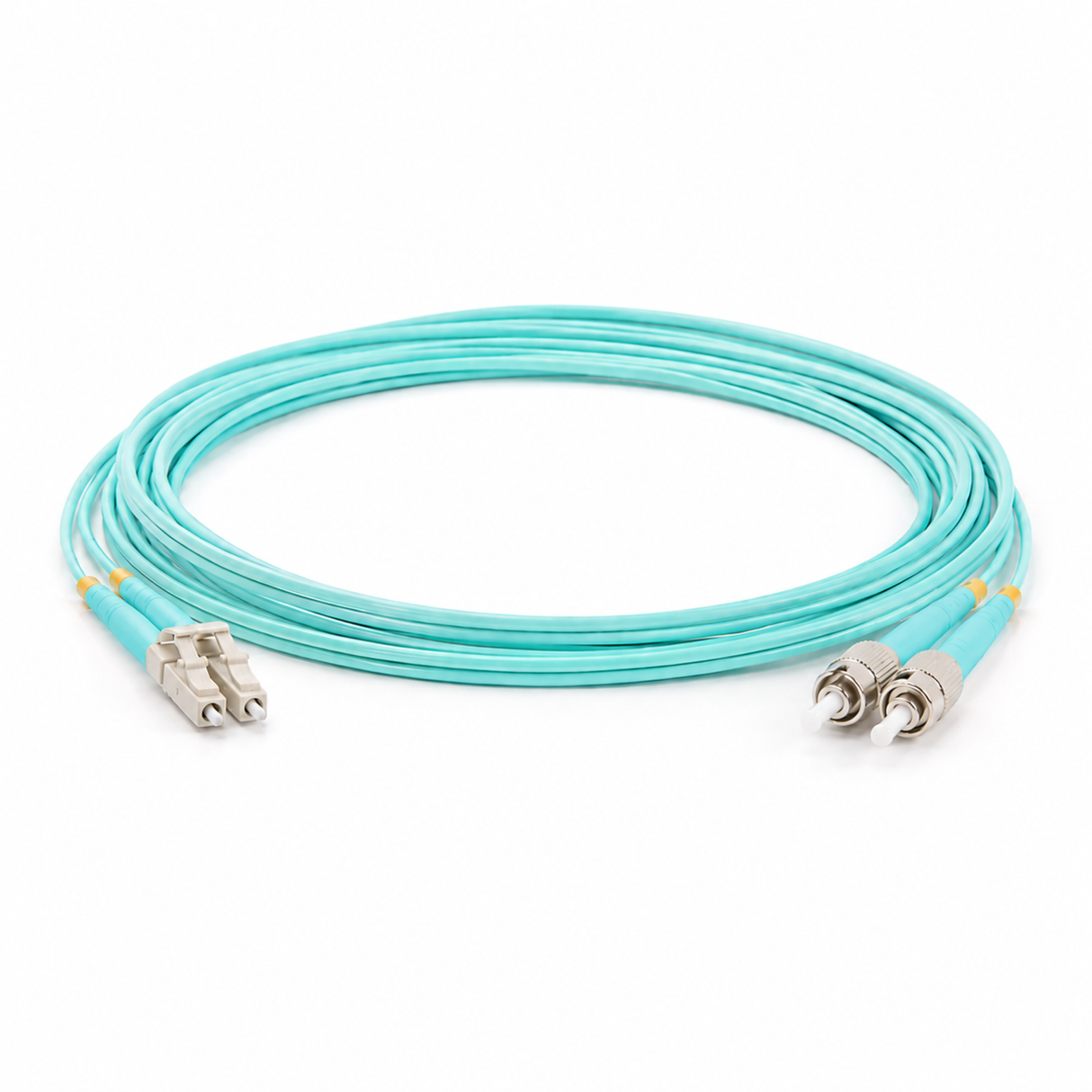 OM4 Duplex Fiber Patch Cables, LC - ST