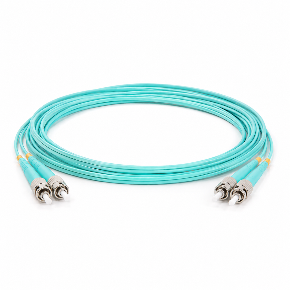 OM4 Duplex Fiber Patch Cables, ST - ST