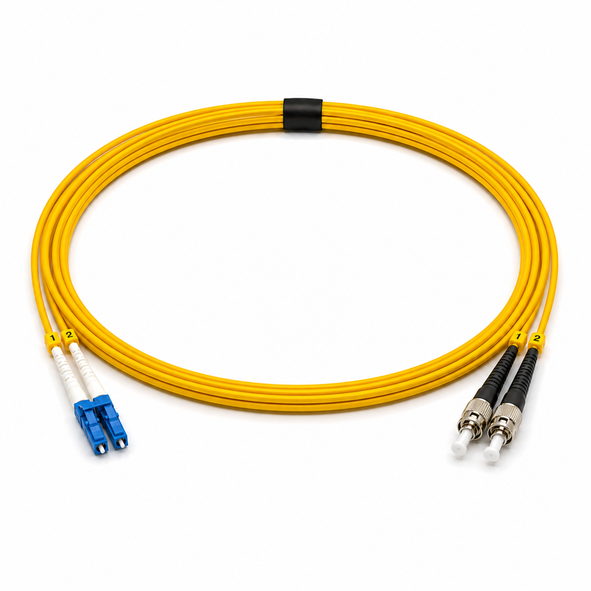 OS2 Duplex Fiber Patch Cables, LC/UPC - ST/UPC