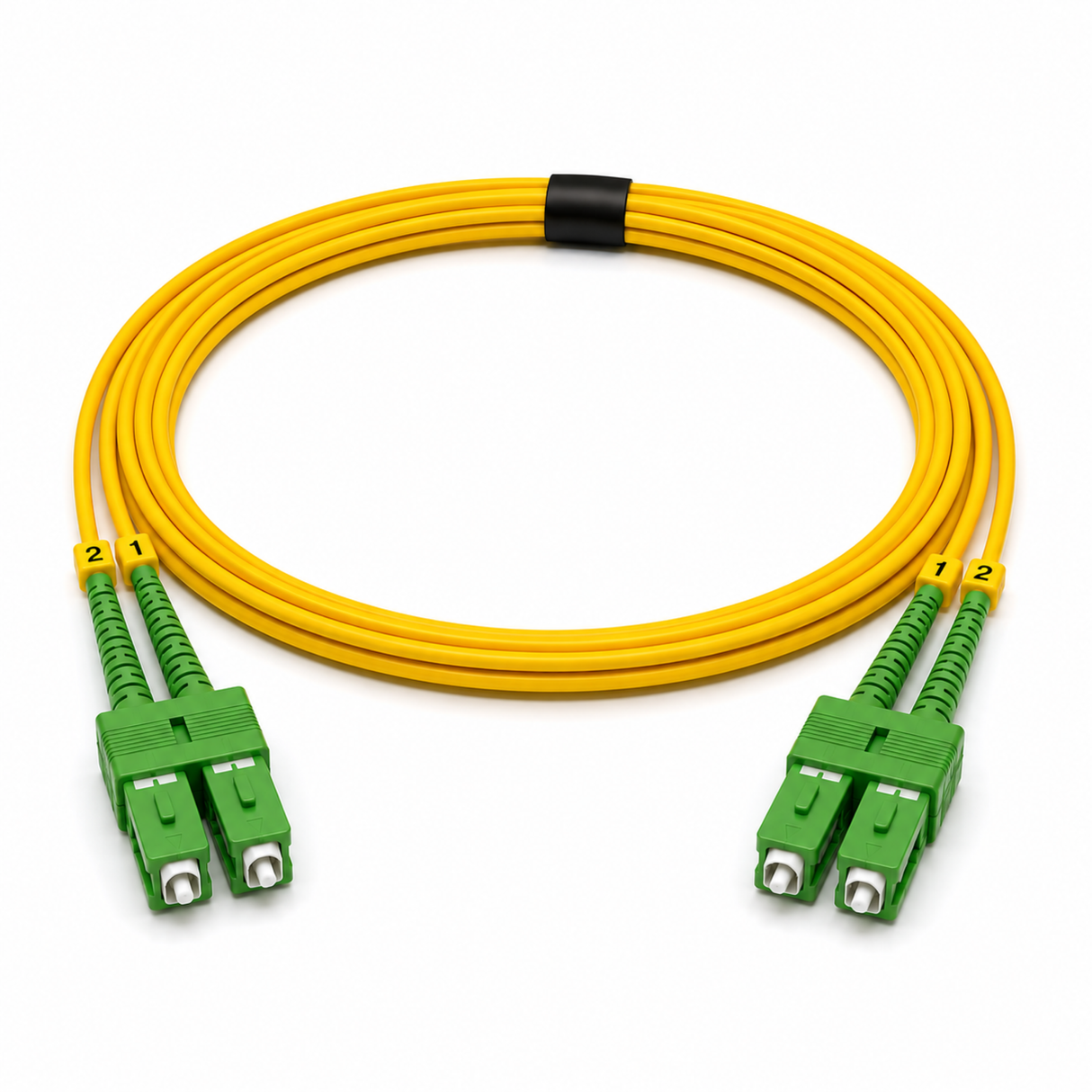 OS2 Duplex Fiber Patch Cables, SC/APC - SC/APC
