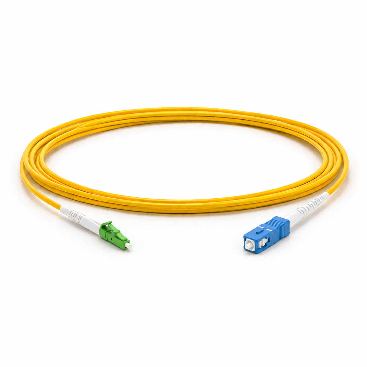 OS2 Simplex Fiber Patch Cables, LC/APC - SC/UPC