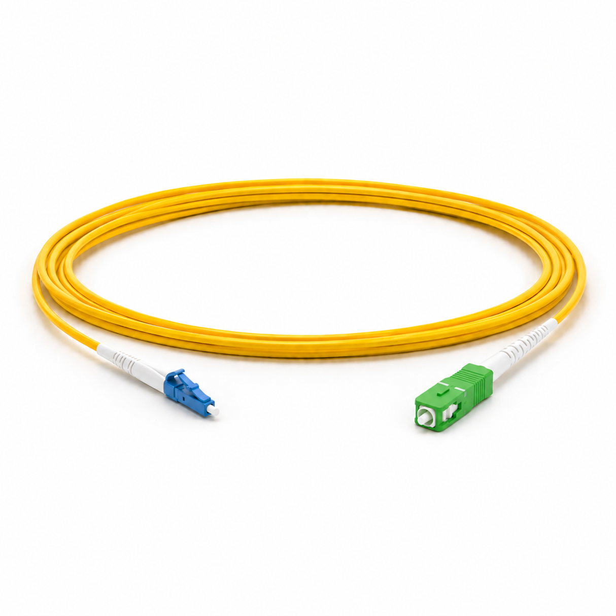 OS2 Simplex Fiber Patch Cables, LC/UPC - SC/APC