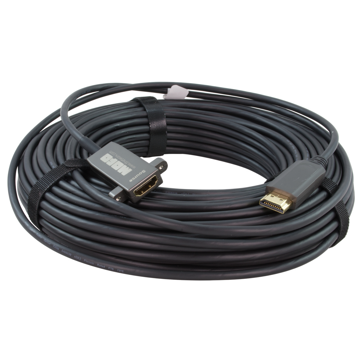 HDMI (18 Gbps) over Hybrid Fiber Cable with Plate Connection