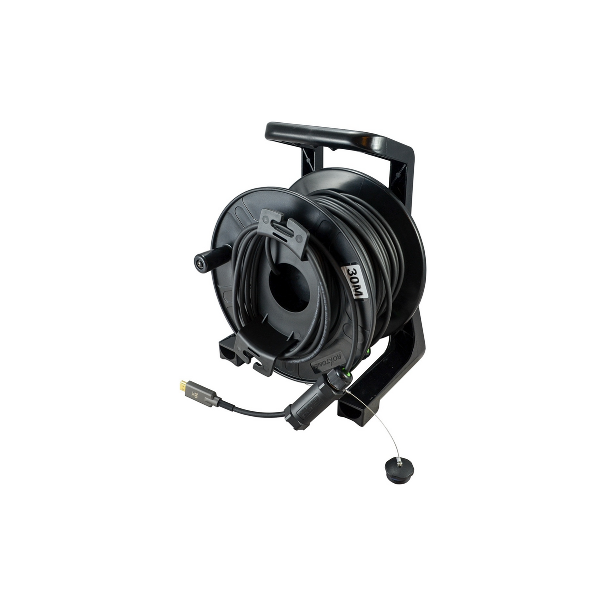 HDMI (18 Gbps) over Hybrid Fiber Cable, Tactical Micro-Armored on Reel
