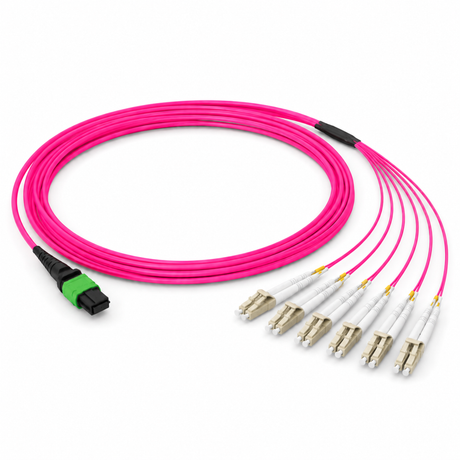 MTP-12 Fiber Breakout Cables, MTP(F) - 6 Duplex LC