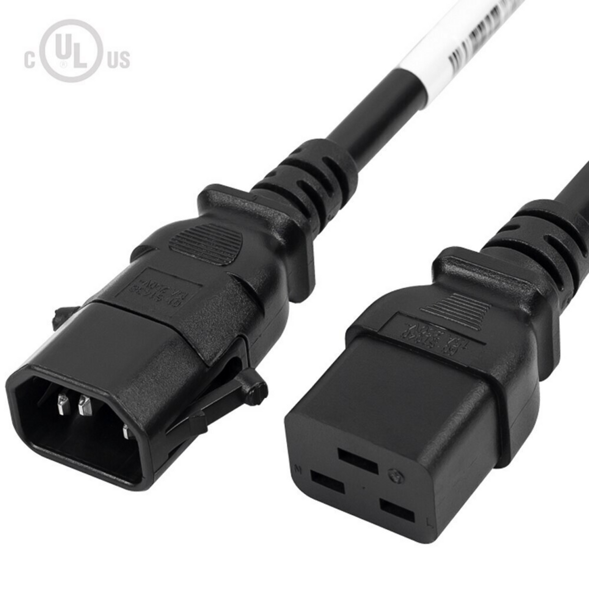 P-Lock Locking IEC320 C14 to IEC320 C19 Power Cord (14AWG 250V/15A)