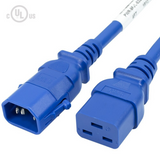 P-Lock Locking IEC320 C14 to IEC320 C19 Power Cord (14AWG 250V/15A)