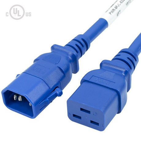 P-Lock Locking IEC320 C14 to IEC320 C19 Power Cord (14AWG 250V/15A)