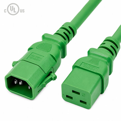 P-Lock Locking IEC320 C14 to IEC320 C19 Power Cord (14AWG 250V/15A)