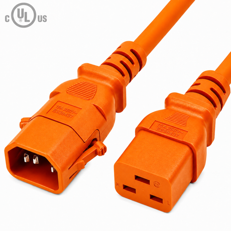 P-Lock Locking IEC320 C14 to IEC320 C19 Power Cord (14AWG 250V/15A)