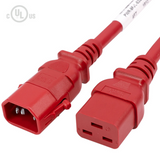 P-Lock Locking IEC320 C14 to IEC320 C19 Power Cord (14AWG 250V/15A)