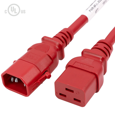 P-Lock Locking IEC320 C14 to IEC320 C19 Power Cord (14AWG 250V/15A)
