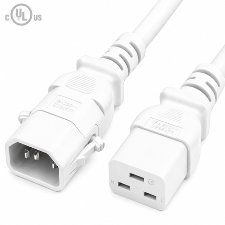 P-Lock Locking IEC320 C14 to IEC320 C19 Power Cord (14AWG 250V/15A)