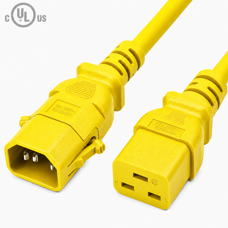 P-Lock Locking IEC320 C14 to IEC320 C19 Power Cord (14AWG 250V/15A)