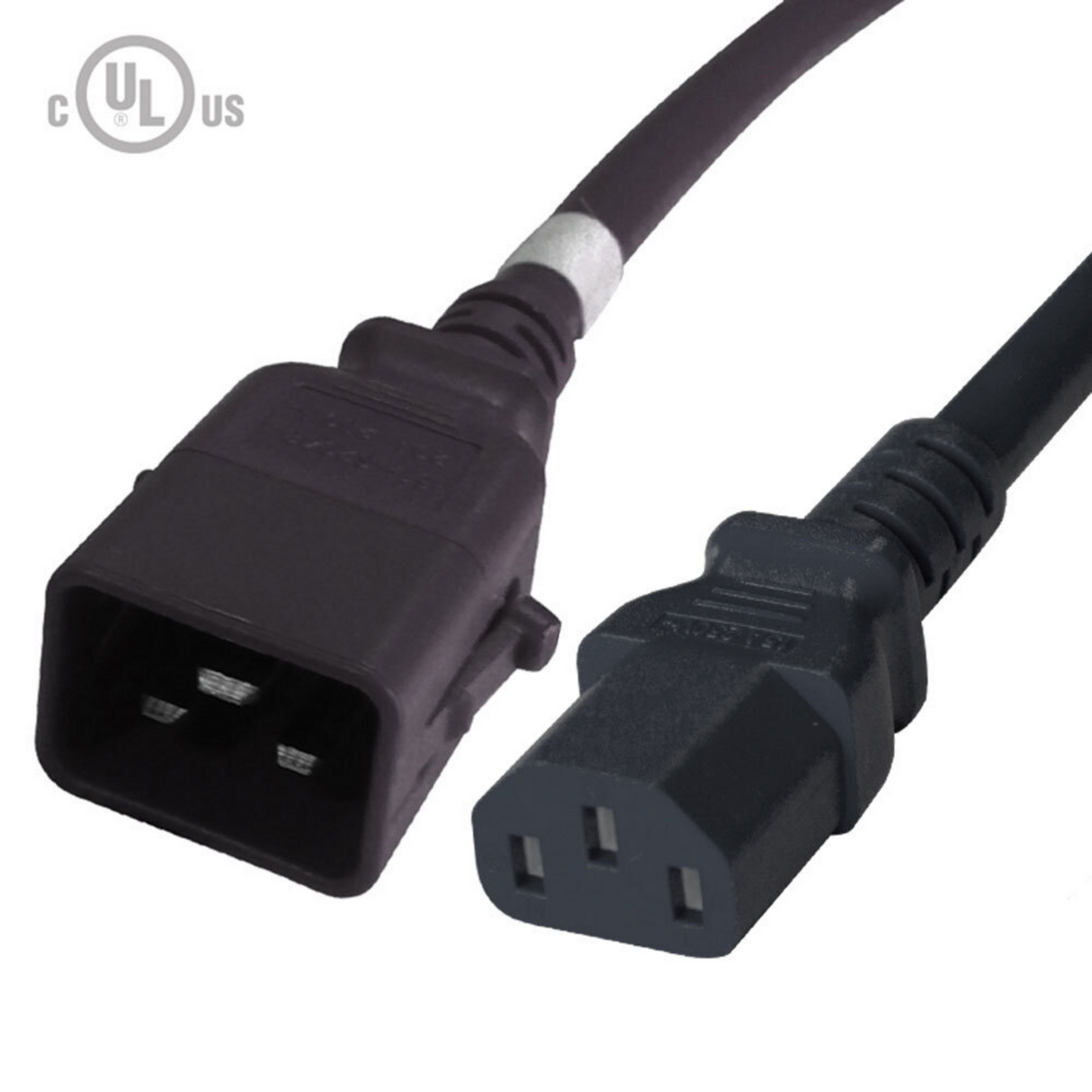 P-Lock Locking IEC320 C20 to IEC320 C13 Power Cord (14AWG 250V/15A)