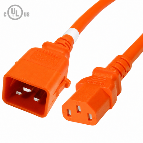 P-Lock Locking IEC320 C20 to IEC320 C13 Power Cord (14AWG 250V/15A)