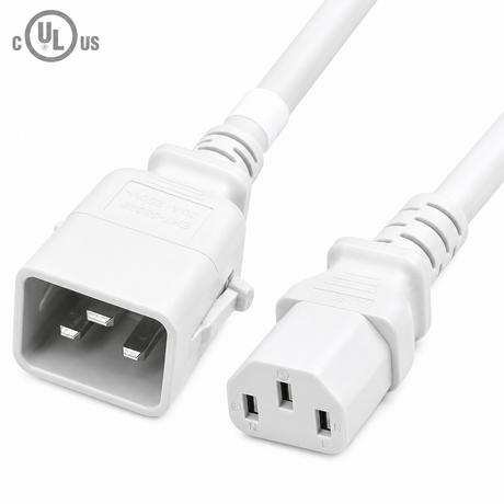 P-Lock Locking IEC320 C20 to IEC320 C13 Power Cord (14AWG 250V/15A)