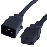 P-Lock Locking IEC320 C20 to IEC320 C19 Power Cord (12AWG 250V/20A)