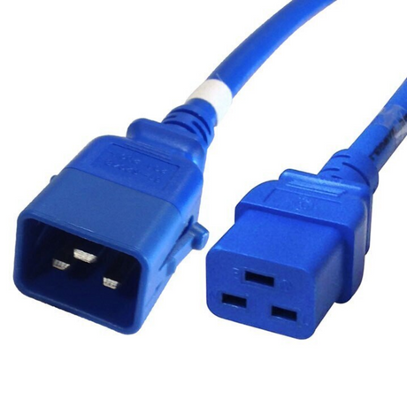 P-Lock Locking IEC320 C20 to IEC320 C19 Power Cord (12AWG 250V/20A)