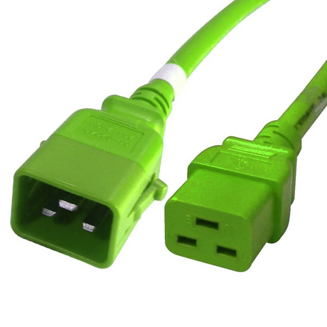 P-Lock Locking IEC320 C20 to IEC320 C19 Power Cord (12AWG 250V/20A)
