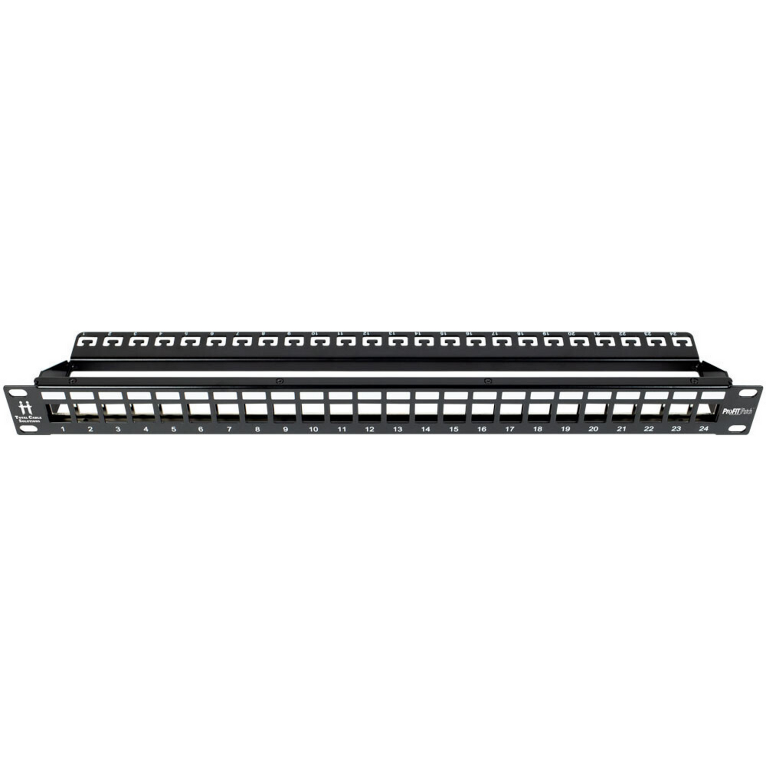 ProFIT Patch 1U 24 Port Keystone Jack Panel (Unloaded)