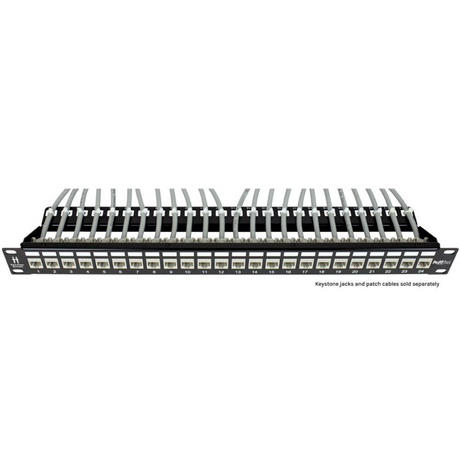 ProFIT Patch 1U 24 Port Keystone Jack Panel (Unloaded)