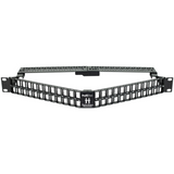 ProFIT Patch 1U 48 Port Angled Keystone Jack Panel (Unloaded)