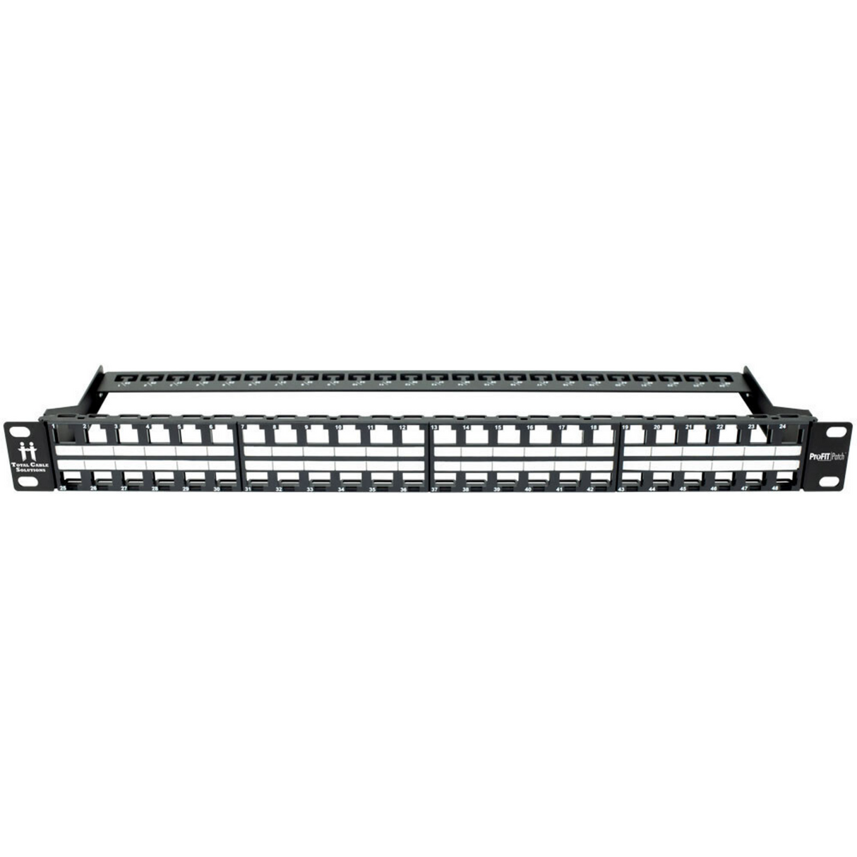 ProFIT Patch 1U 48 Port Keystone Jack Panel (Unloaded)
