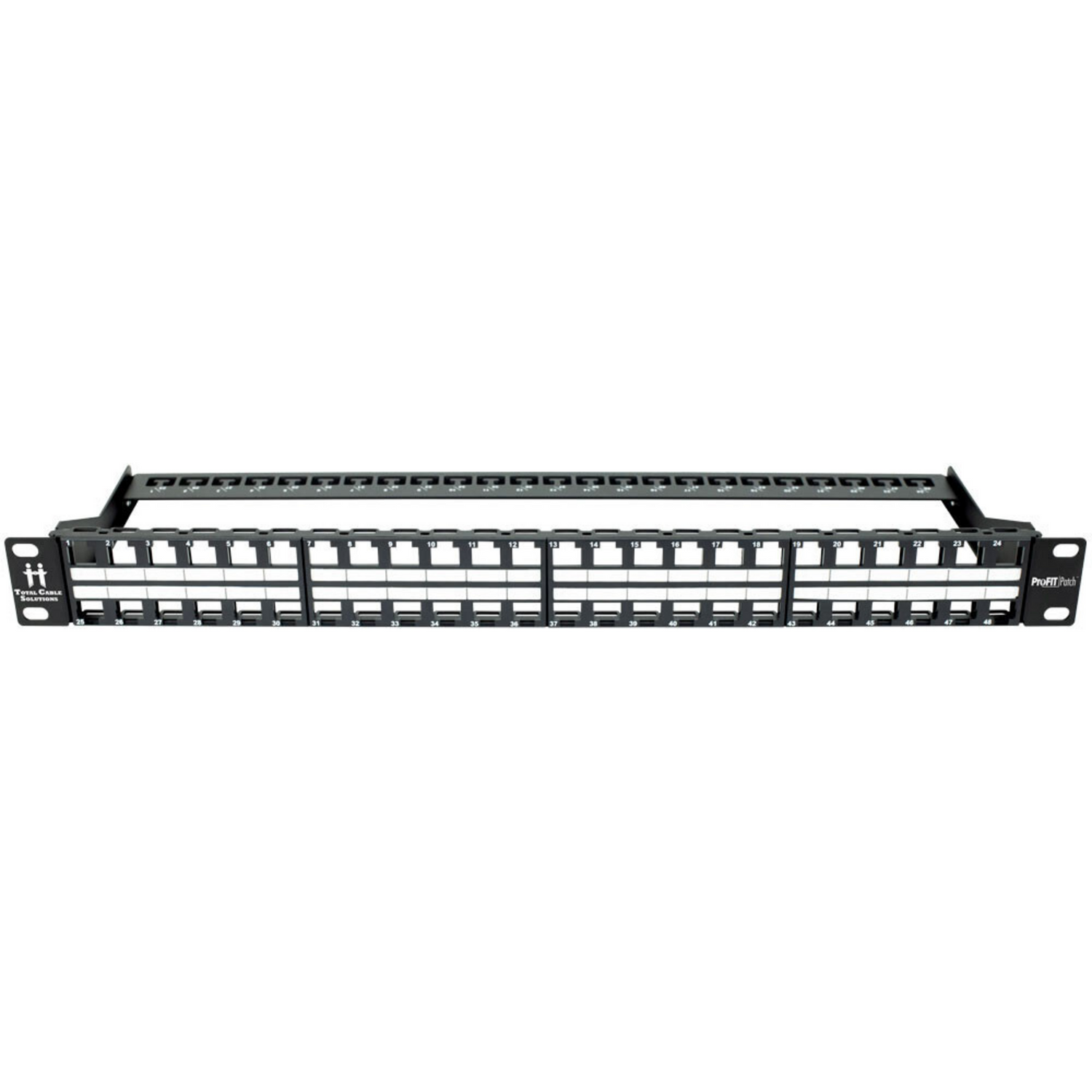 ProFIT Patch 1U 48 Port Keystone Jack Panel (Unloaded)