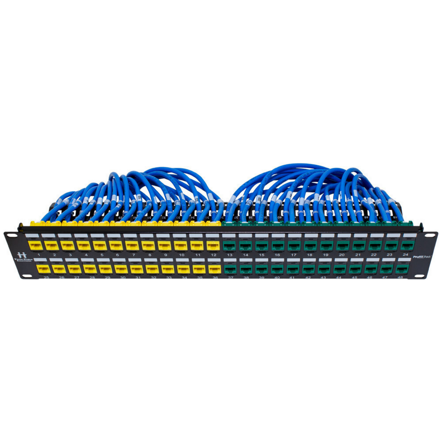 ProFIT Patch 2U 48 Port Keystone Jack Panel (Unloaded)