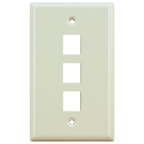 3 Port Wall Plate (Single Gang)