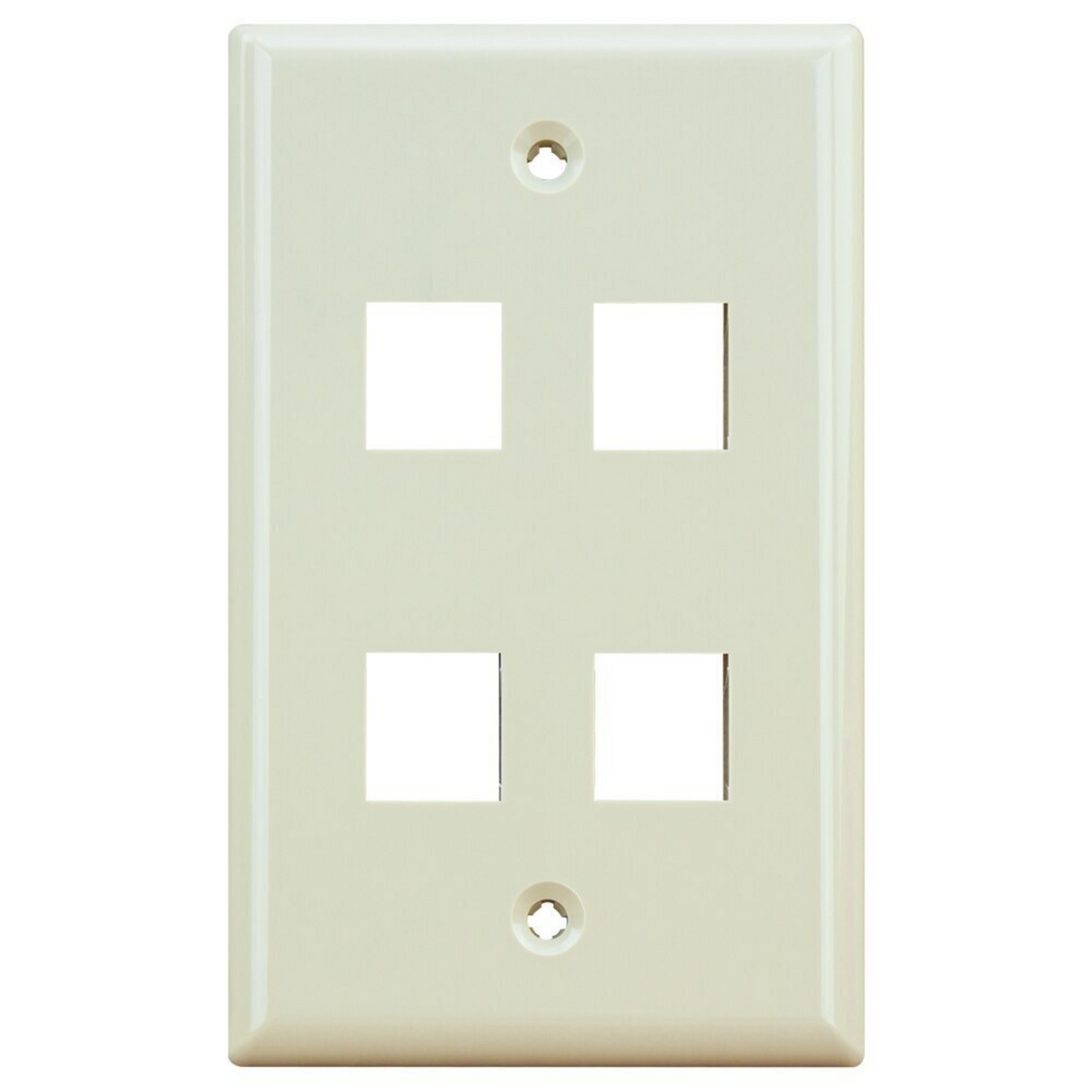 4 Port Wall Plate (Single Gang)