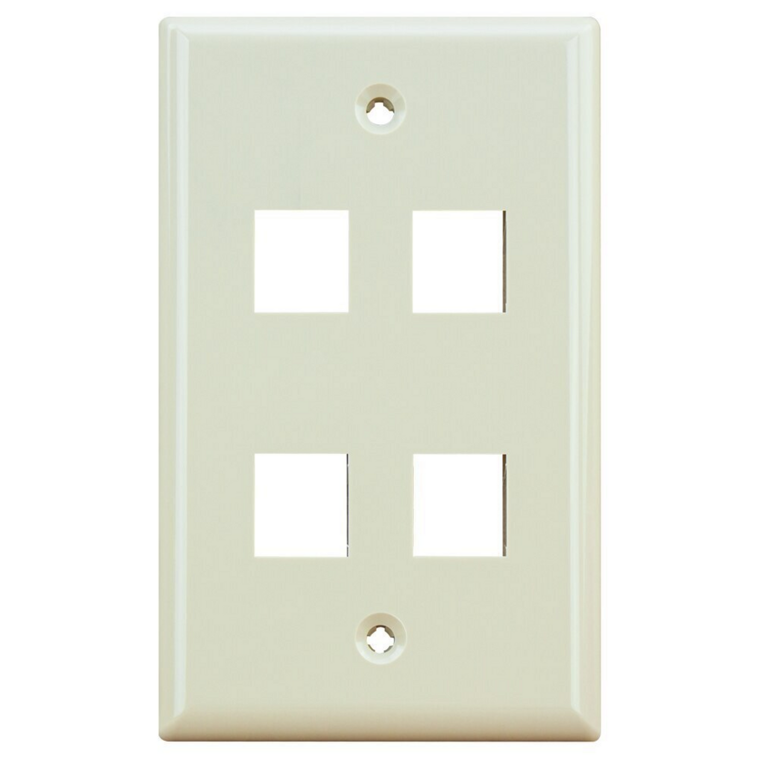 4 Port Wall Plate (Single Gang)