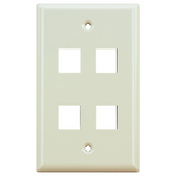 4 Port Wall Plate (Single Gang)
