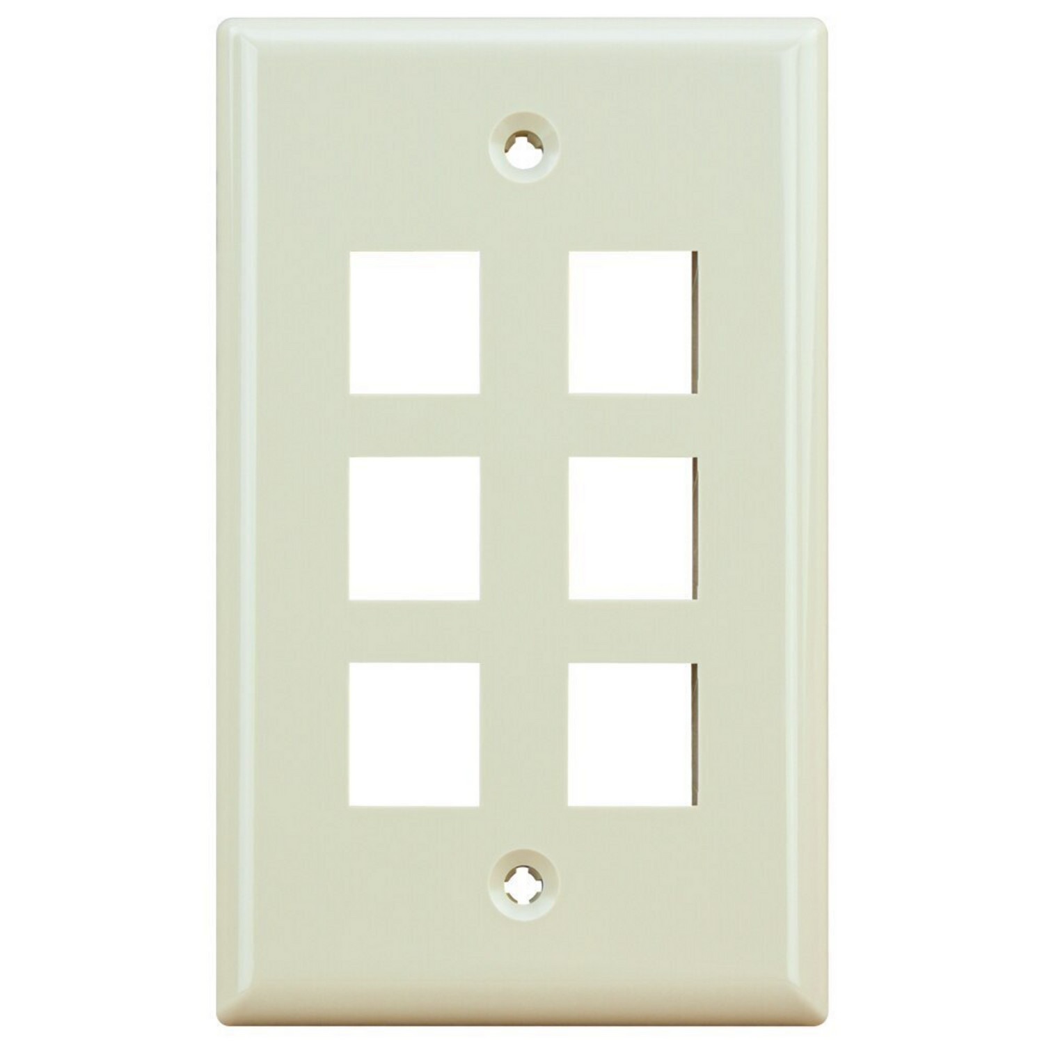6 Port Wall Plate (Single Gang)