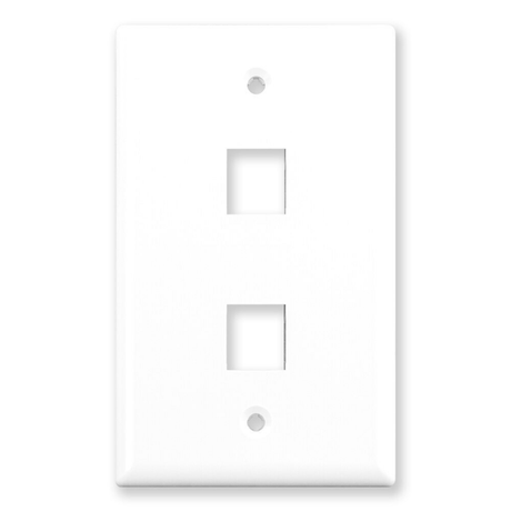 2 Port Wall Plate (Single Gang)