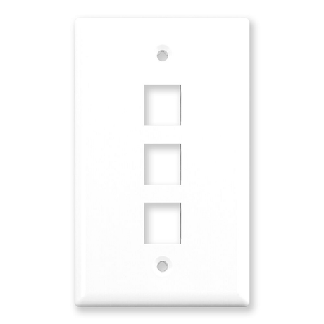 3 Port Wall Plate (Single Gang)