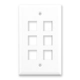 6 Port Wall Plate (Single Gang)