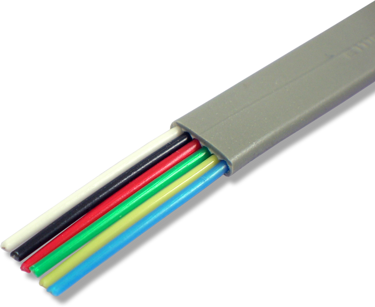 6/C 26 AWG Flat Silver Satin Line Cordage