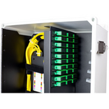 Outdoor Fiberglass Enclosure with Network Connectivity Panel and Security Door
