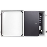 Outdoor Fiberglass Enclosure with Network Connectivity Panel and Security Door