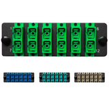 HDA Compatible Fiber Adapter Panel; 6 SC Duplex Ports
